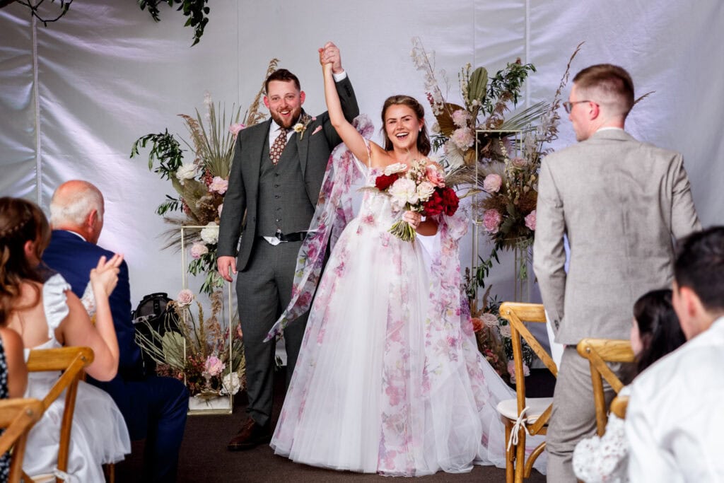 bride and groom during ceremony