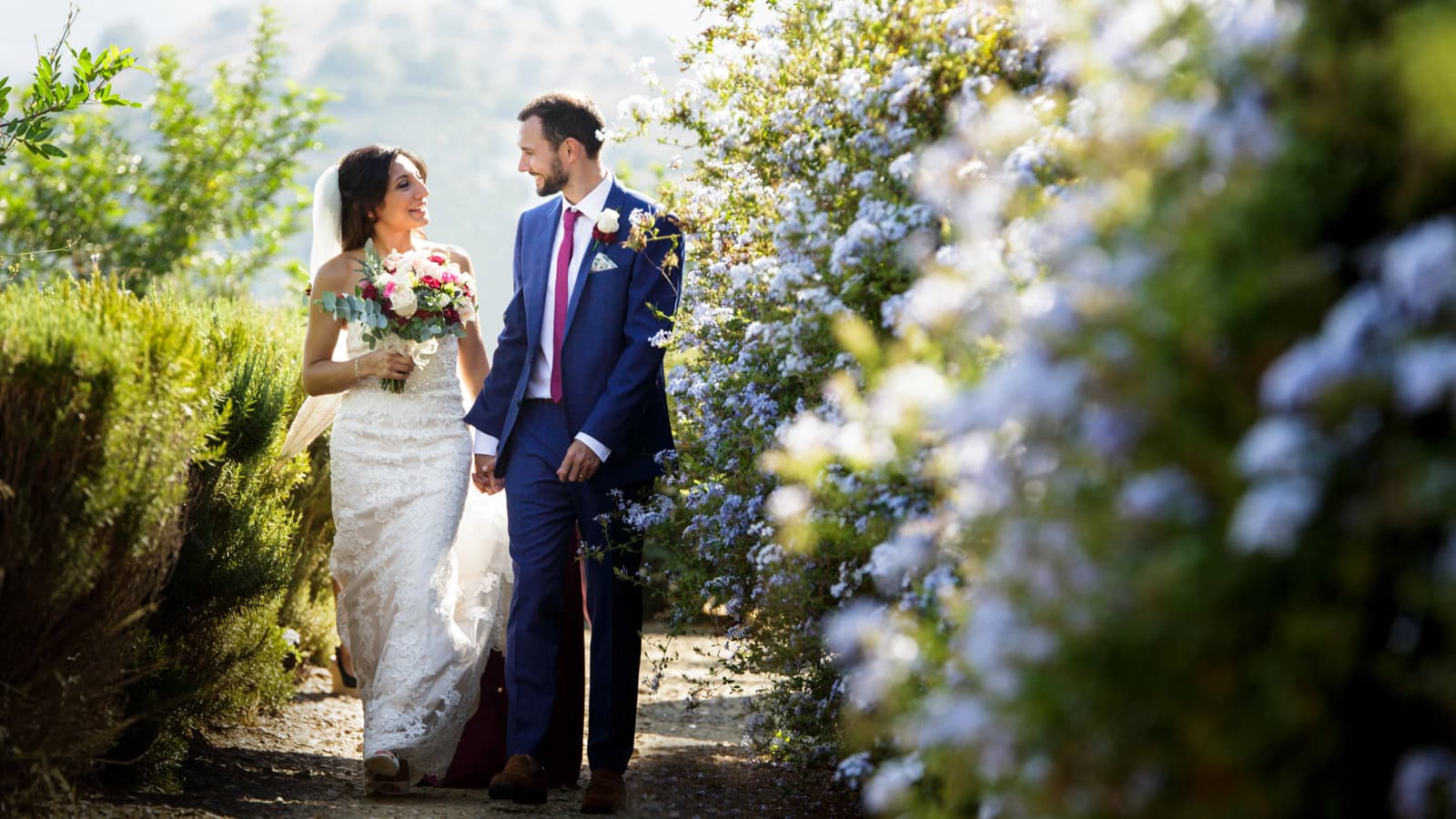portrait of bride and groom 